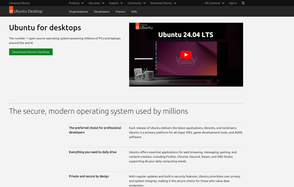 Ubuntu Home Page